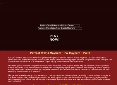 Perfect World Mayhem 1.5.5